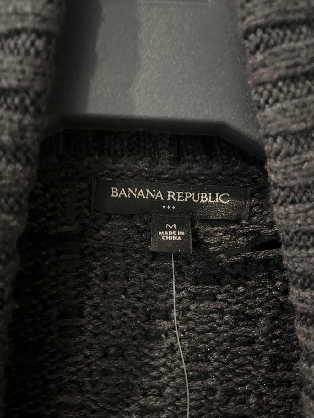 Banana Republic Black Women's Shawl-Collar Cable Knit Cardigan - Picture 3 of 5